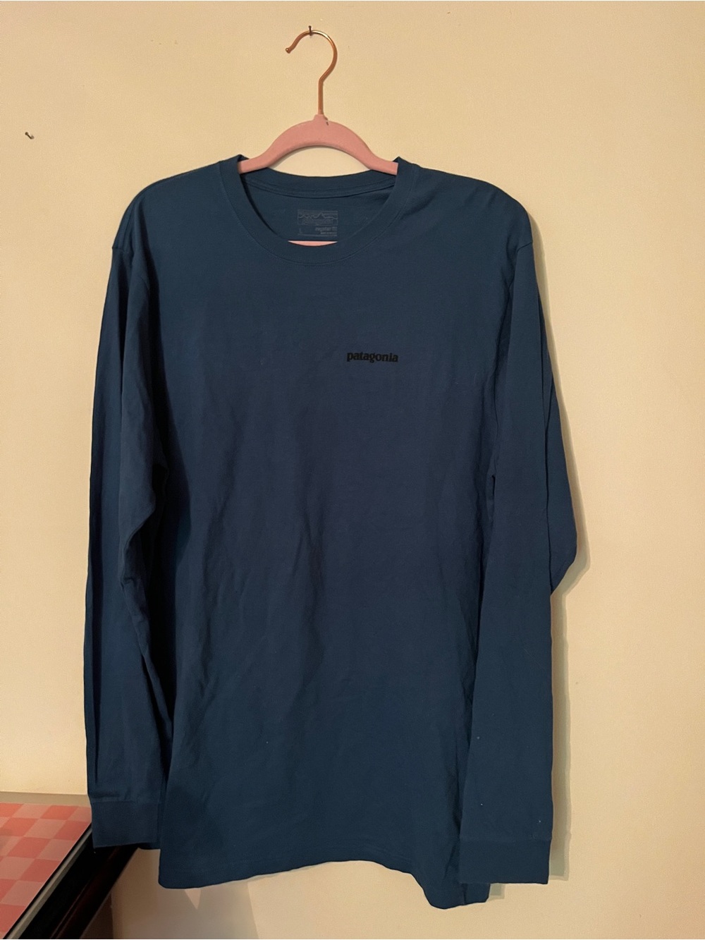 Patagonia Long Sleeve Crew Tee - Deep Teal Blue